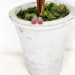 Silpada 9.25 watermelon pink earrings